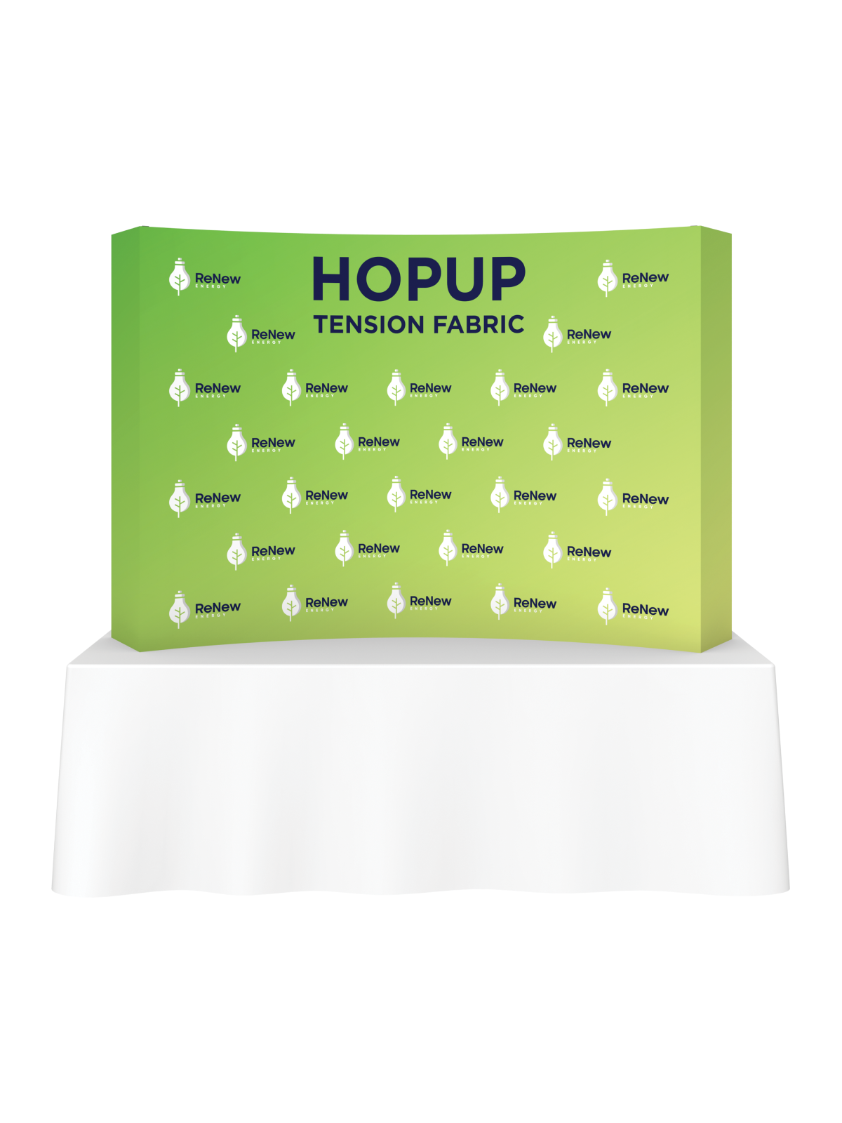 Hopup™ Curved Tabletop Tension Fabric Display - The Engraving Shoppe