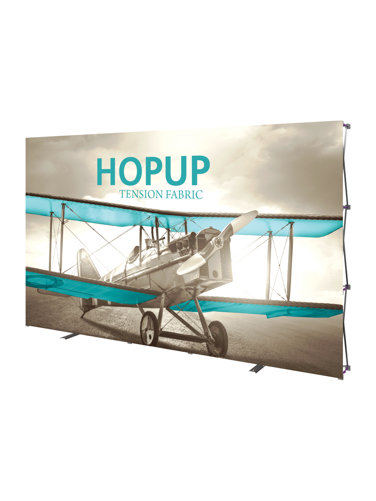 Hopup™ Straight Full Height Tension Fabric Display - 12 ft