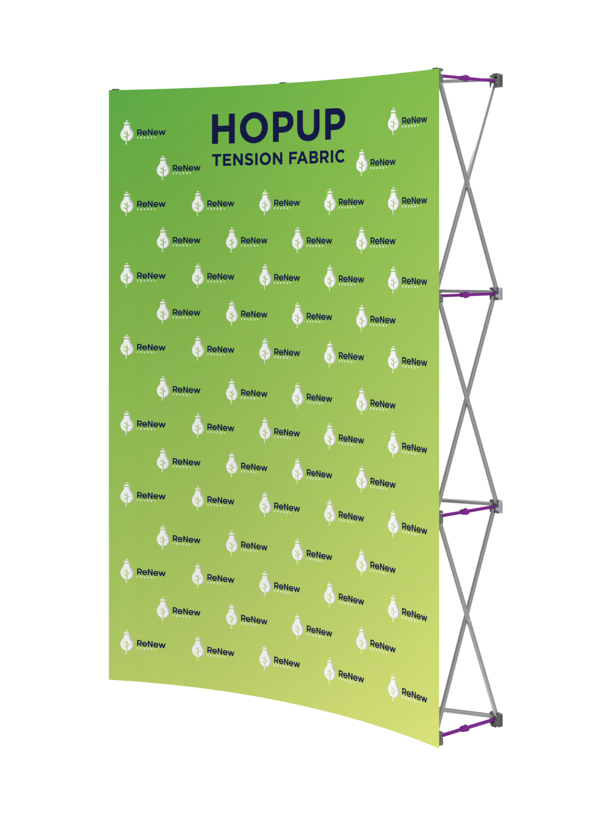 Hopup™ Curved Full Height Tension Fabric Display - 5 ft