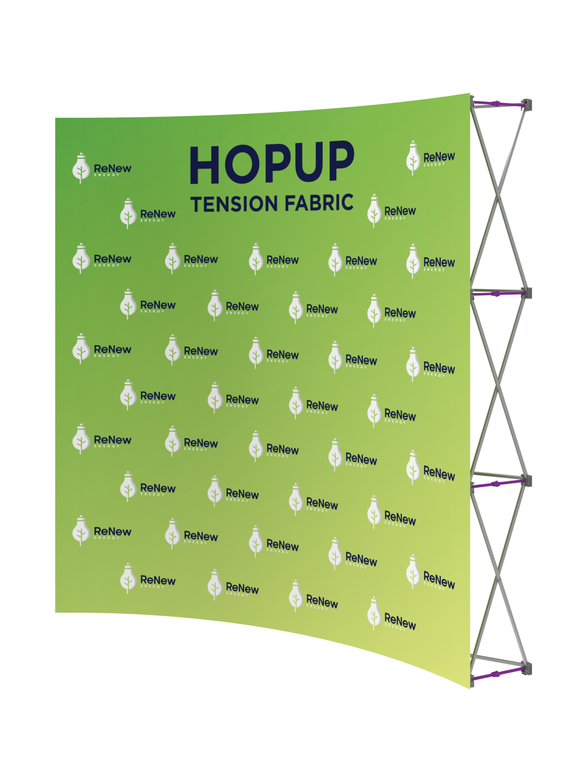 Hopup™ Curved Full Height Tension Fabric Display - 7.5 ft