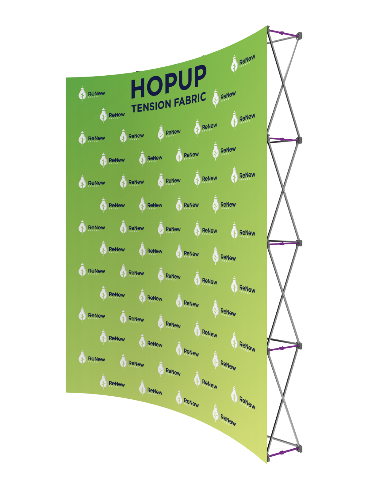 Hopup™ Curved Full Height Tension Fabric Display - 7.5 ft