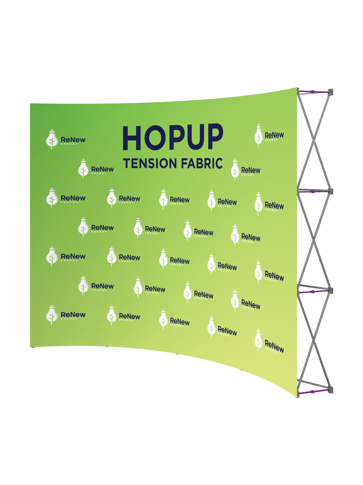 Hopup™ Curved Full Height Tension Fabric Display - 10 ft