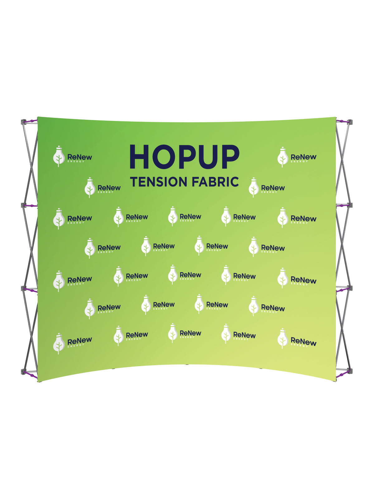 Hopup™ Curved Full Height Tension Fabric Display - 10 ft