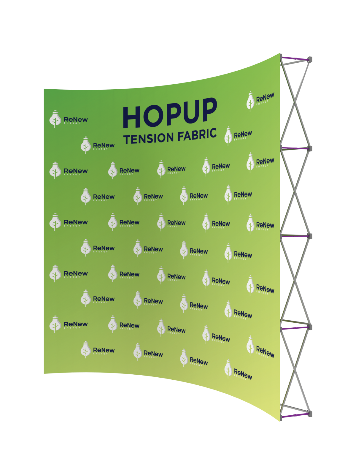 Hopup™ Curved Full Height Tension Fabric Display - 10 ft