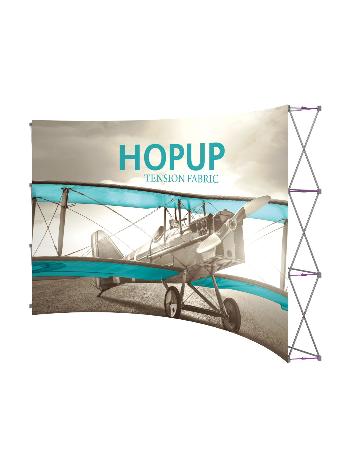 Hopup™ Curved Full Height Tension Fabric Display - 13 ft