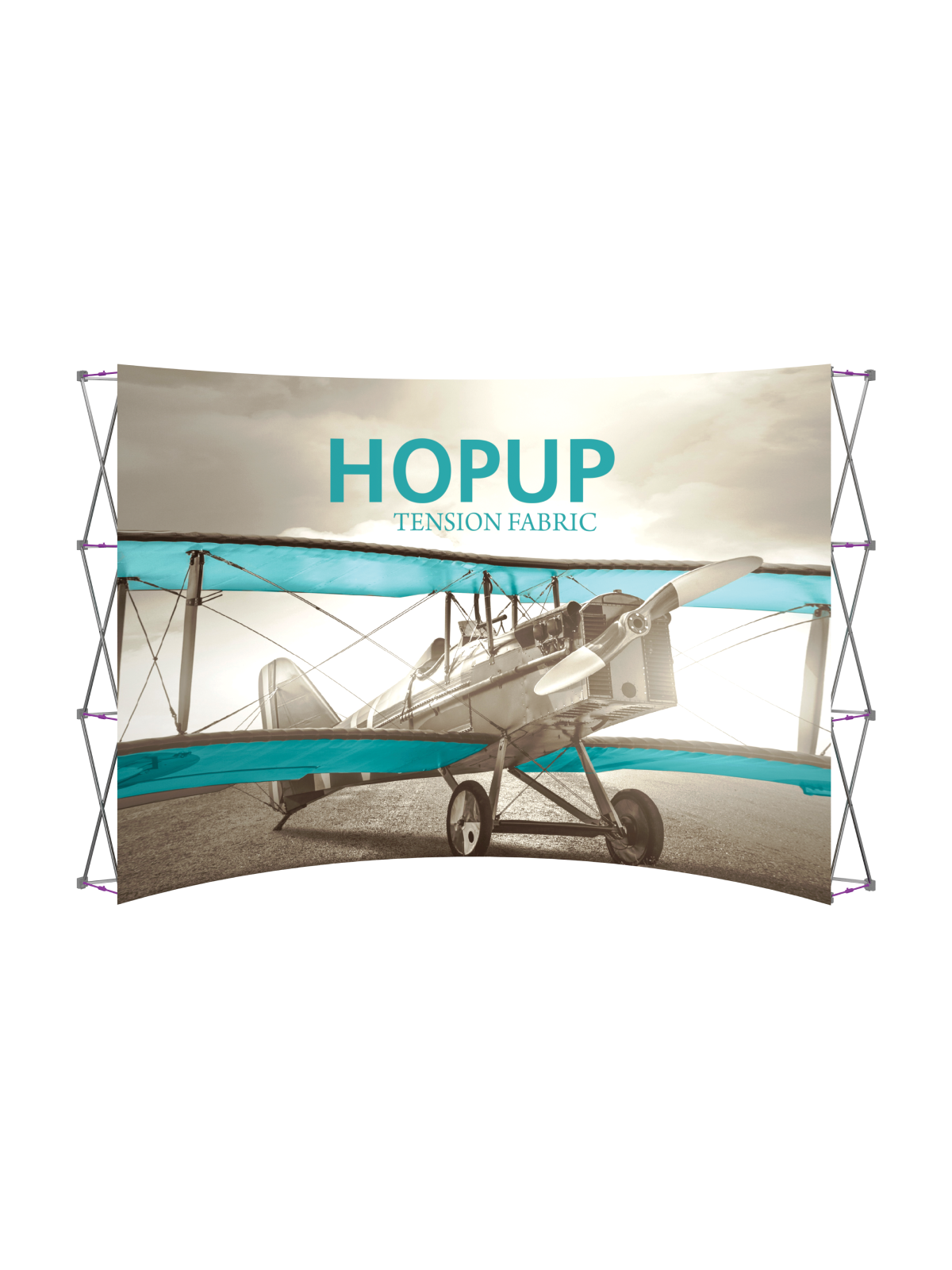 Hopup™ Curved Full Height Tension Fabric Display - 13 ft