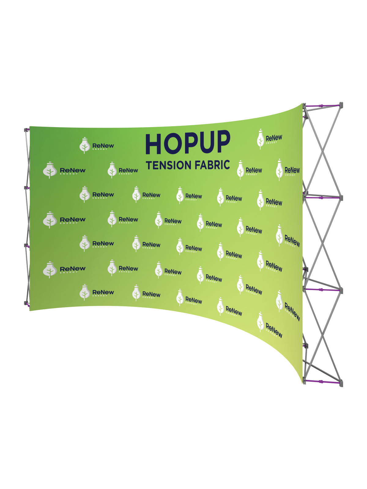 Hopup™ Curved Full Height Tension Fabric Display - 15 ft