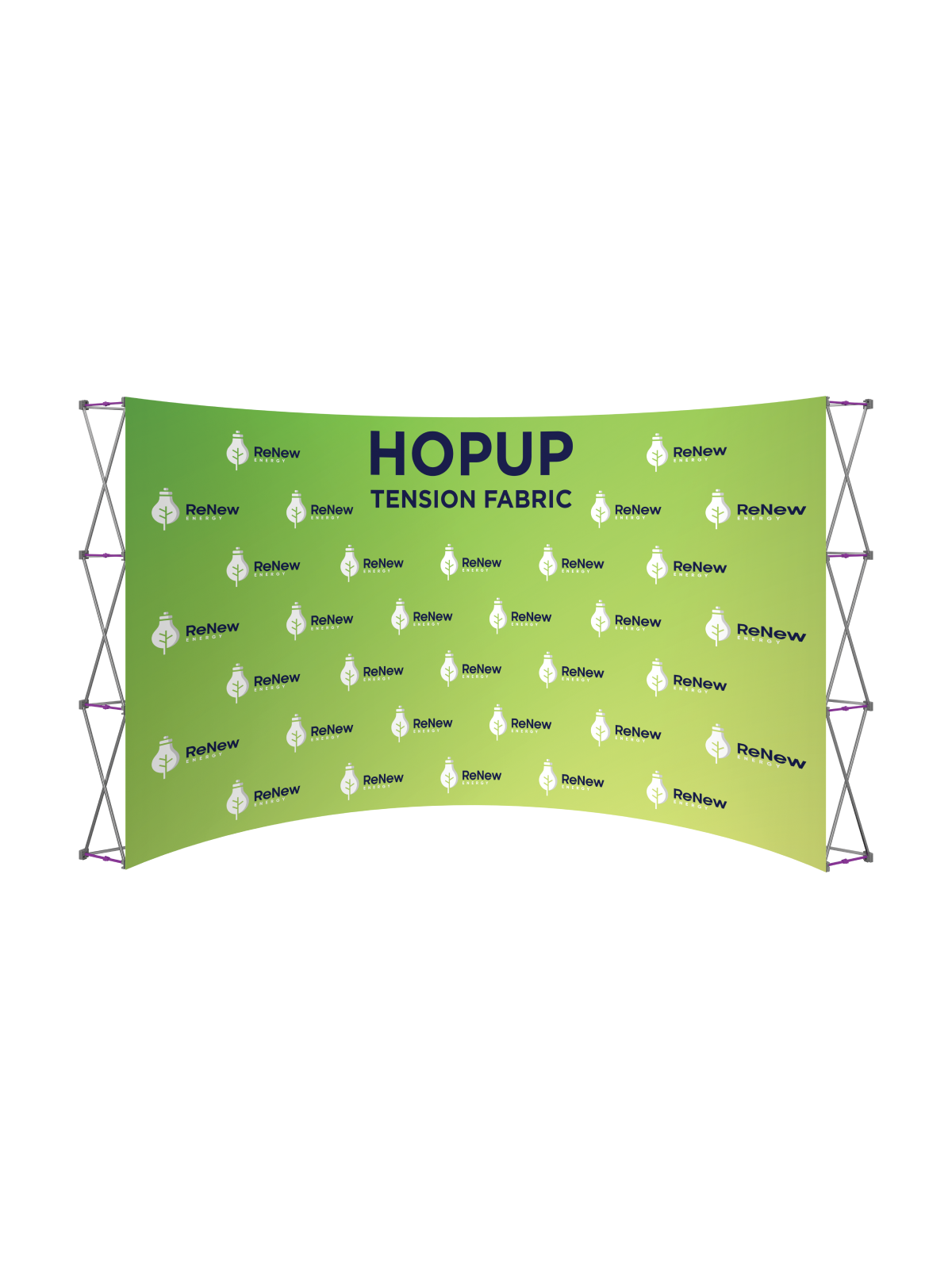 Hopup™ Curved Full Height Tension Fabric Display - 15 ft