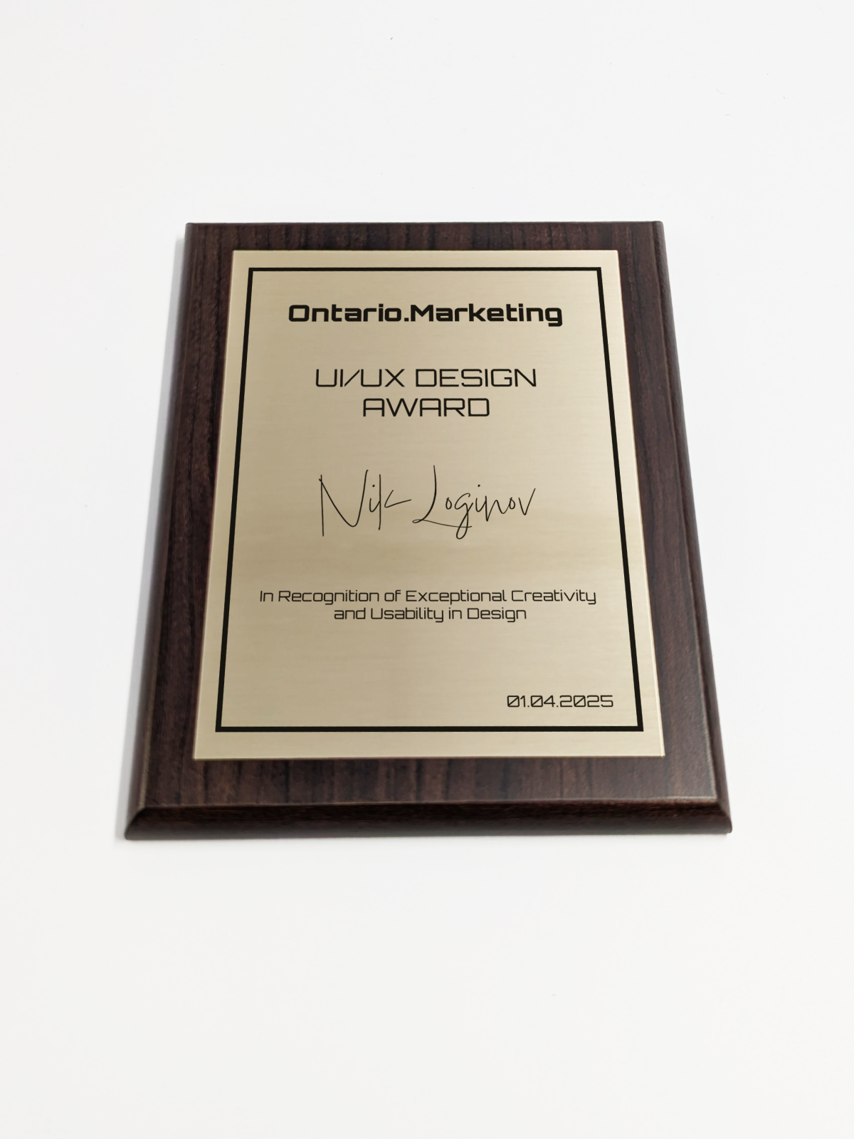 Simulated Wood Plaque