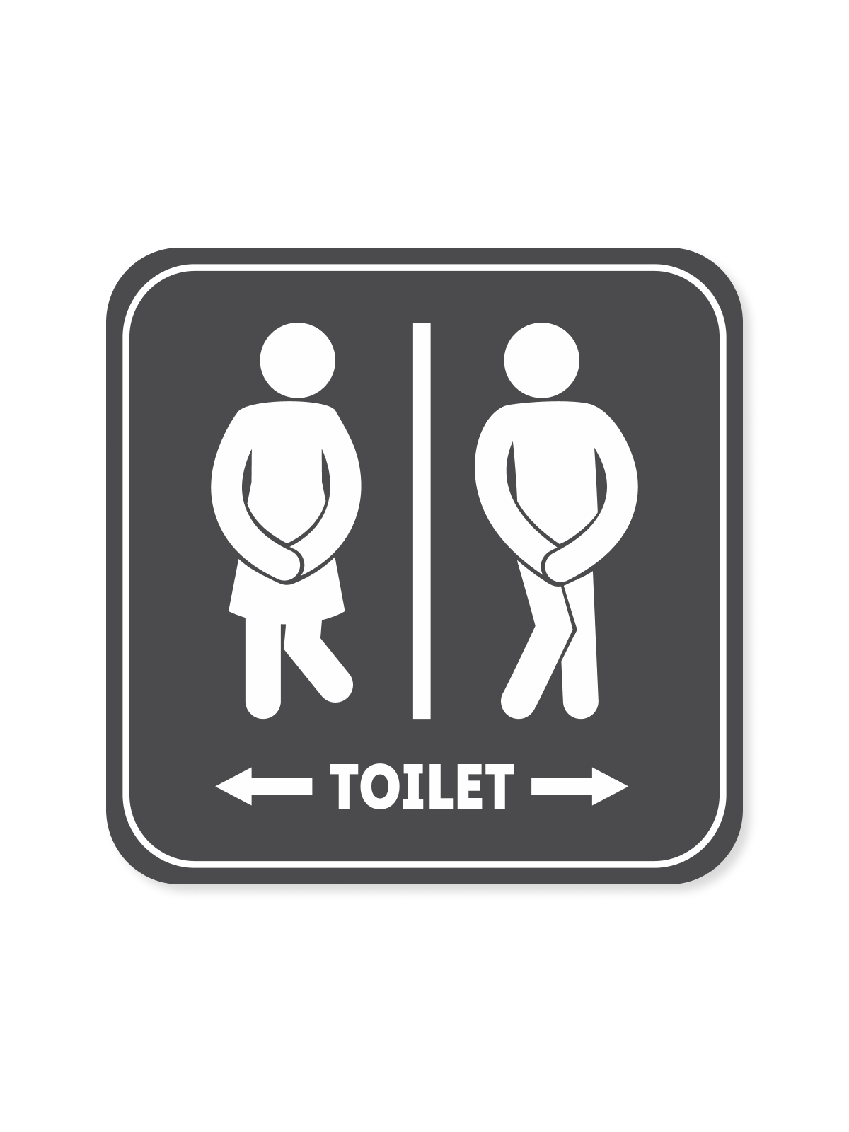 "All-Gender Washroom" Aluminum Signs