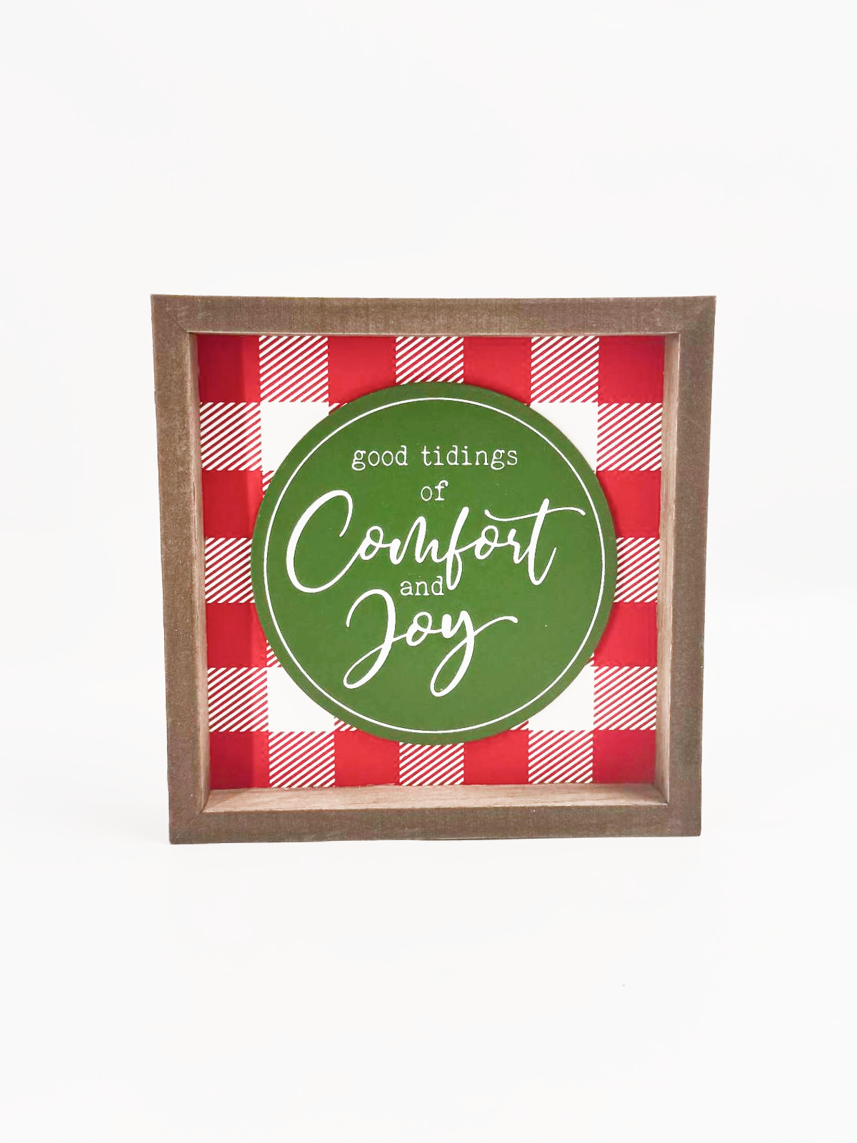 Framed Wooden Christmas Wall Signs – Assorted Holiday Designs