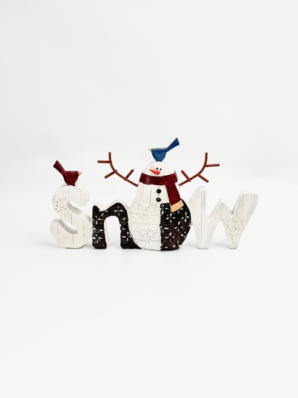 Snowman “SNOW” Christmas Table Decor