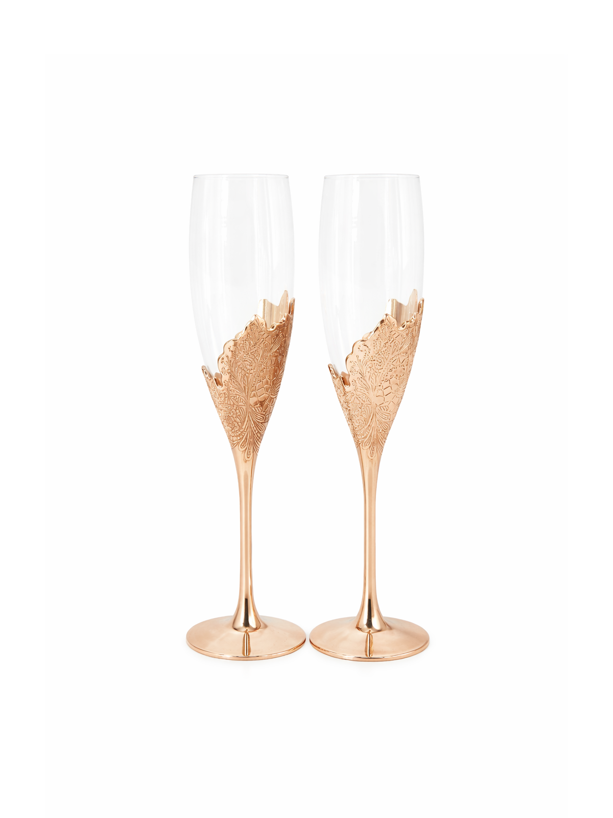 Gold Wedding Champagne Flutes
