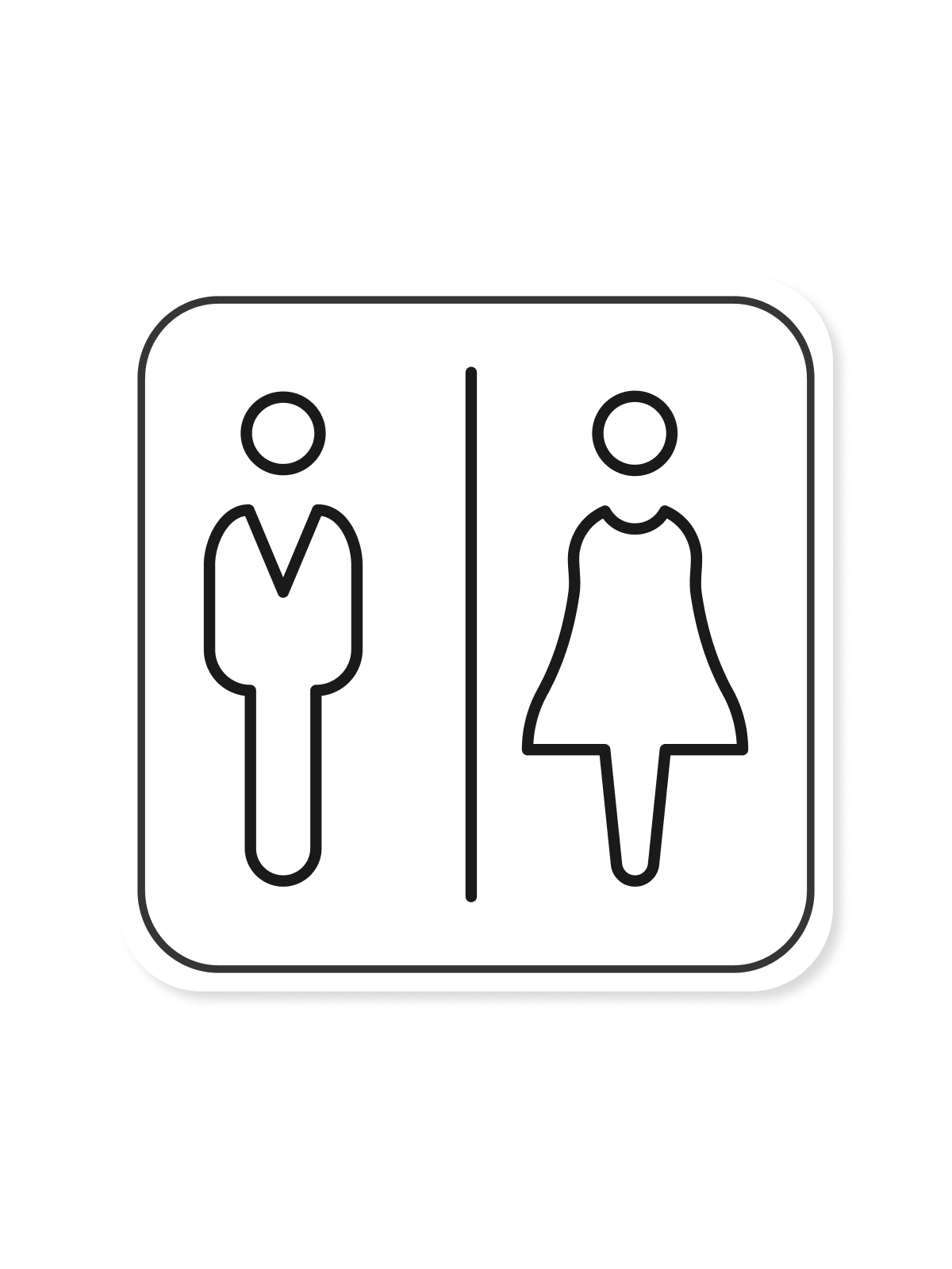 "All-Gender Washroom" Aluminum Signs