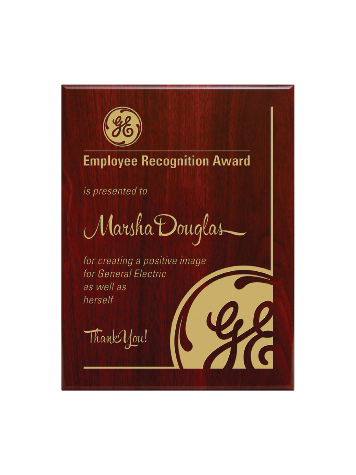 Piano Finish Plaque