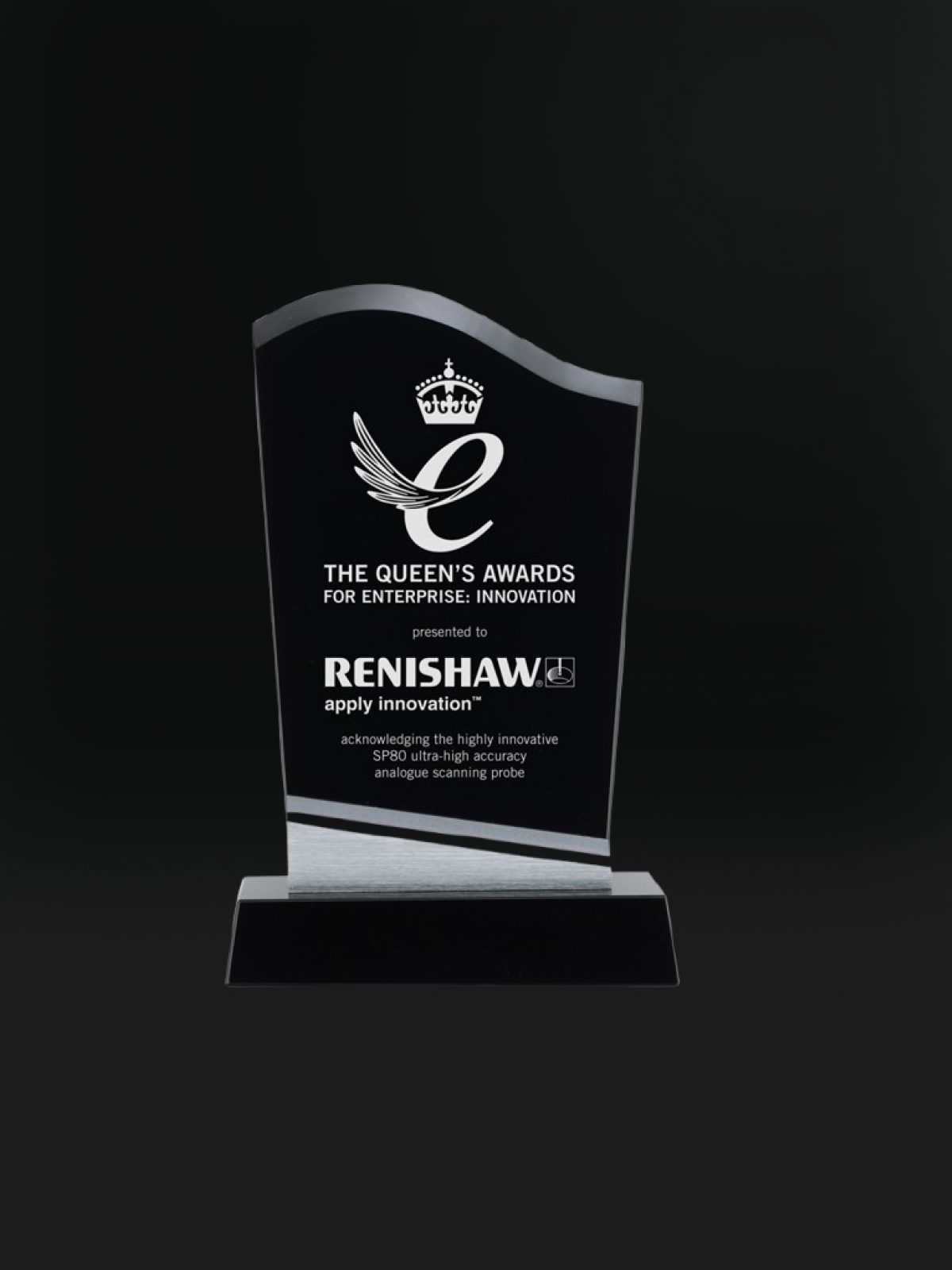 Denali Black Glass & Crystal Base