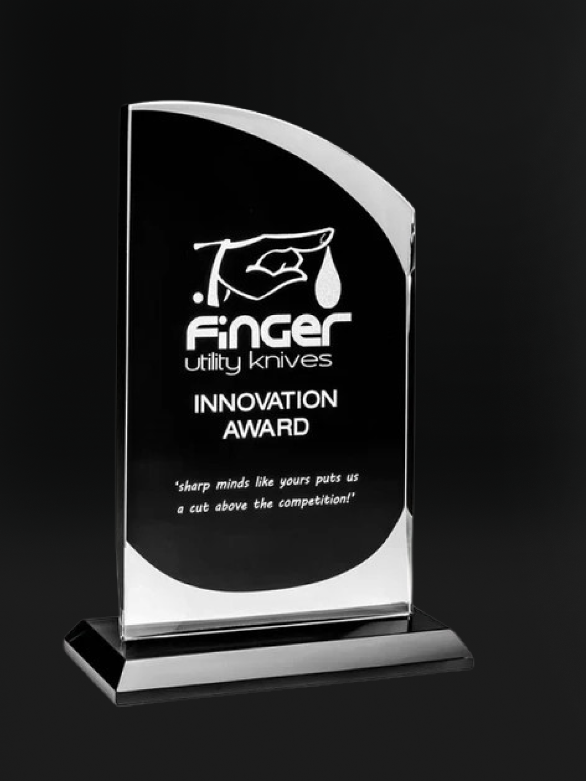 Black Glass Cut Award