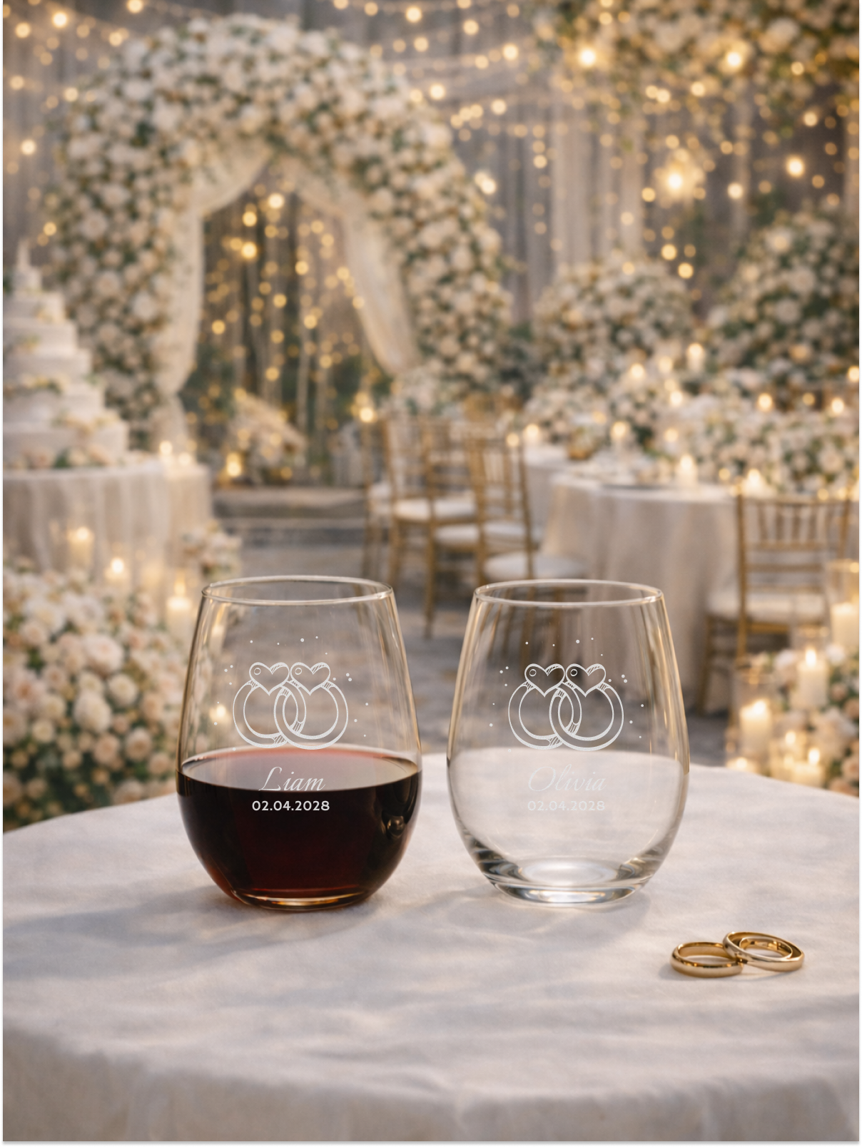 Wedding Wine Tumbler - Cabernet