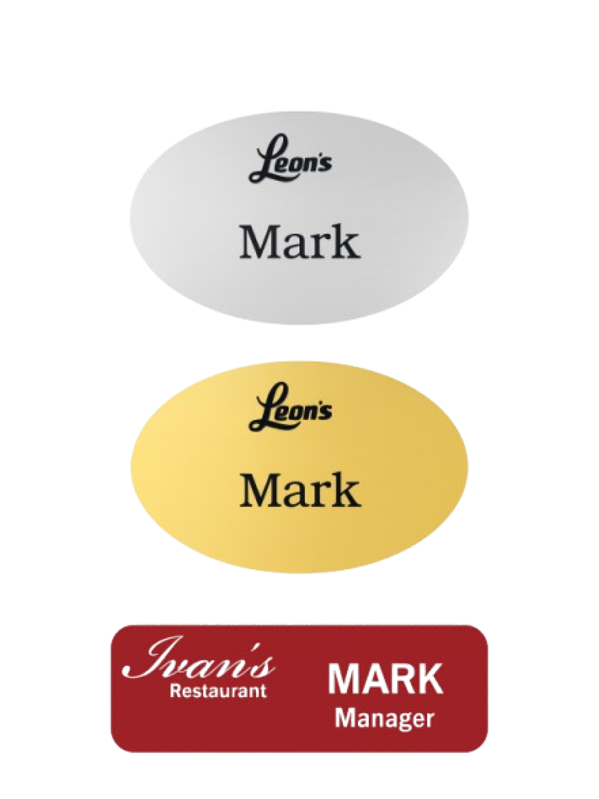 Laser Engraved Plastic Name Tags
