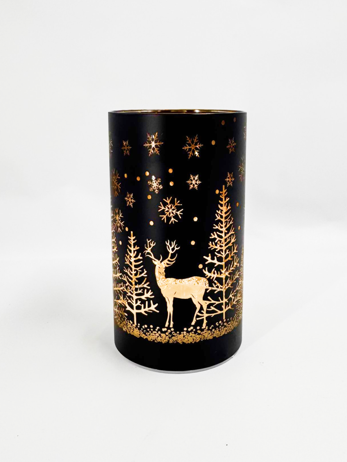 LED Lighted Christmas Candle Holder – Deer Forest Design