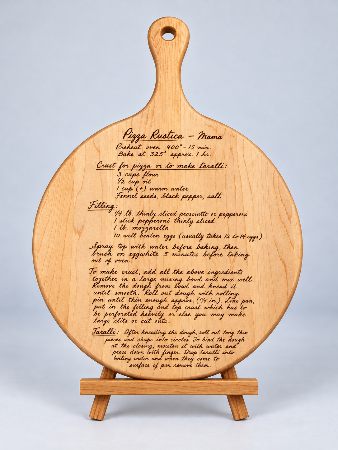 Personalized Pizza Recipe Board