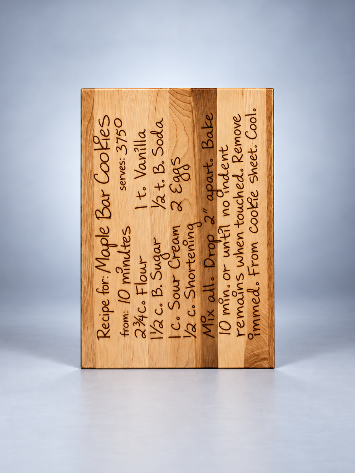 Personalized Family Recipe Board - Maple Cookies
