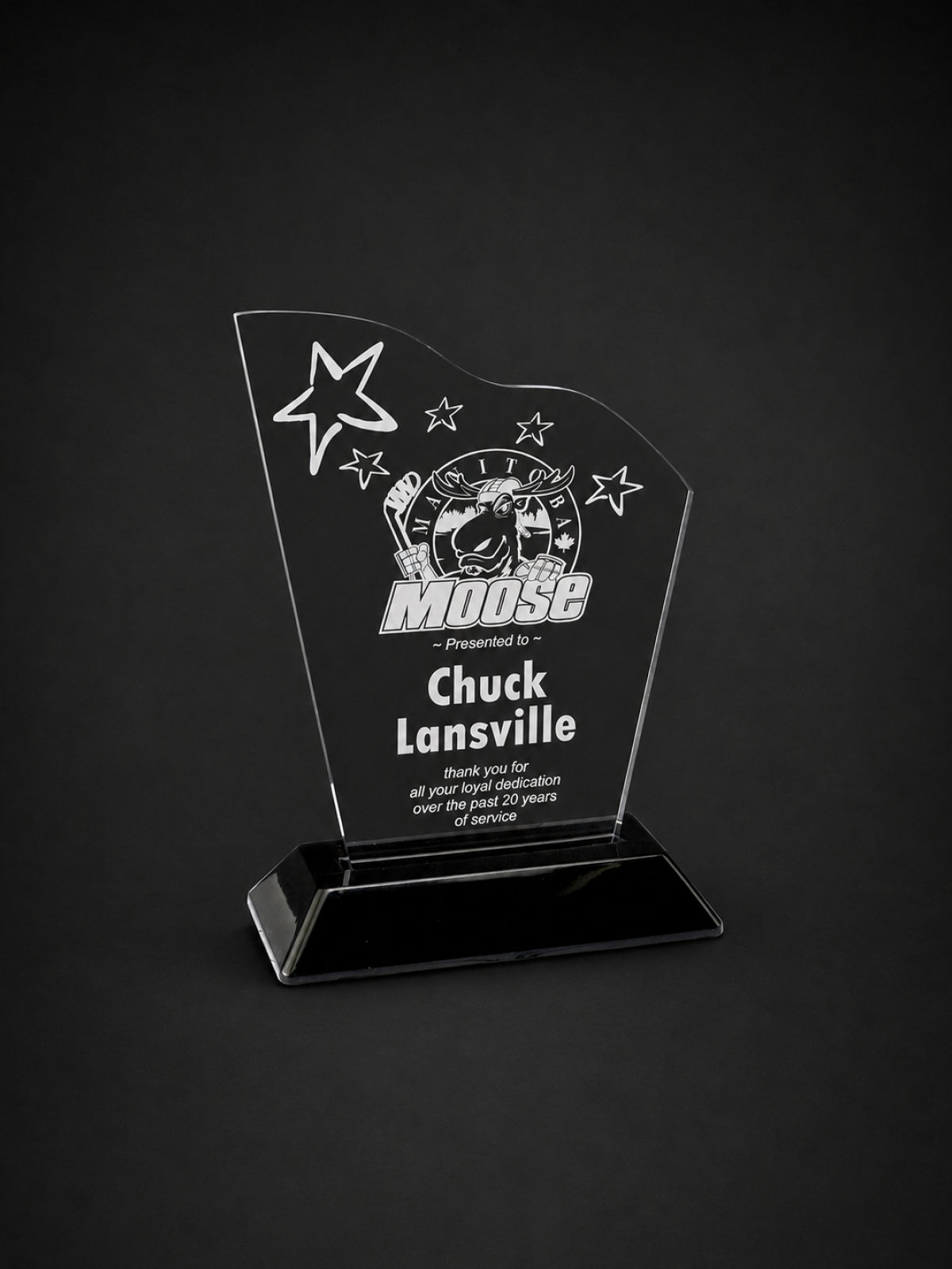 Snap-In Wave Acrylic Award