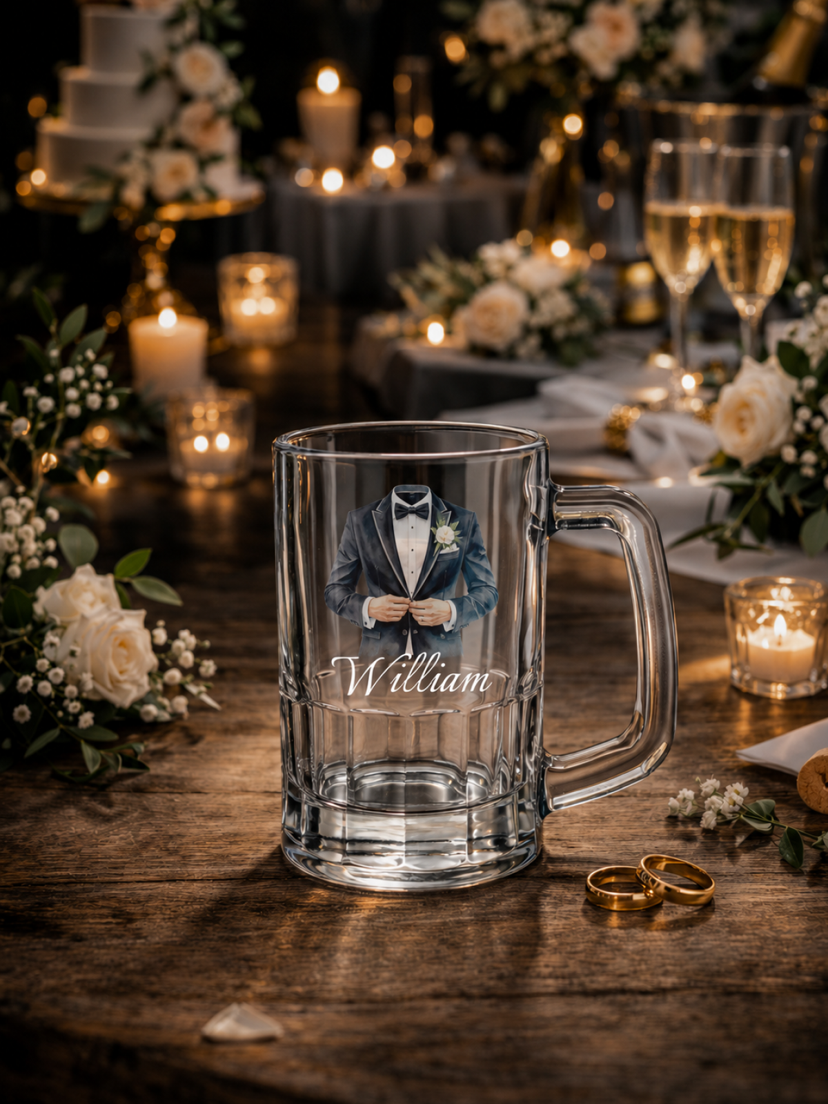 Wedding Beer Mug - 16 oz