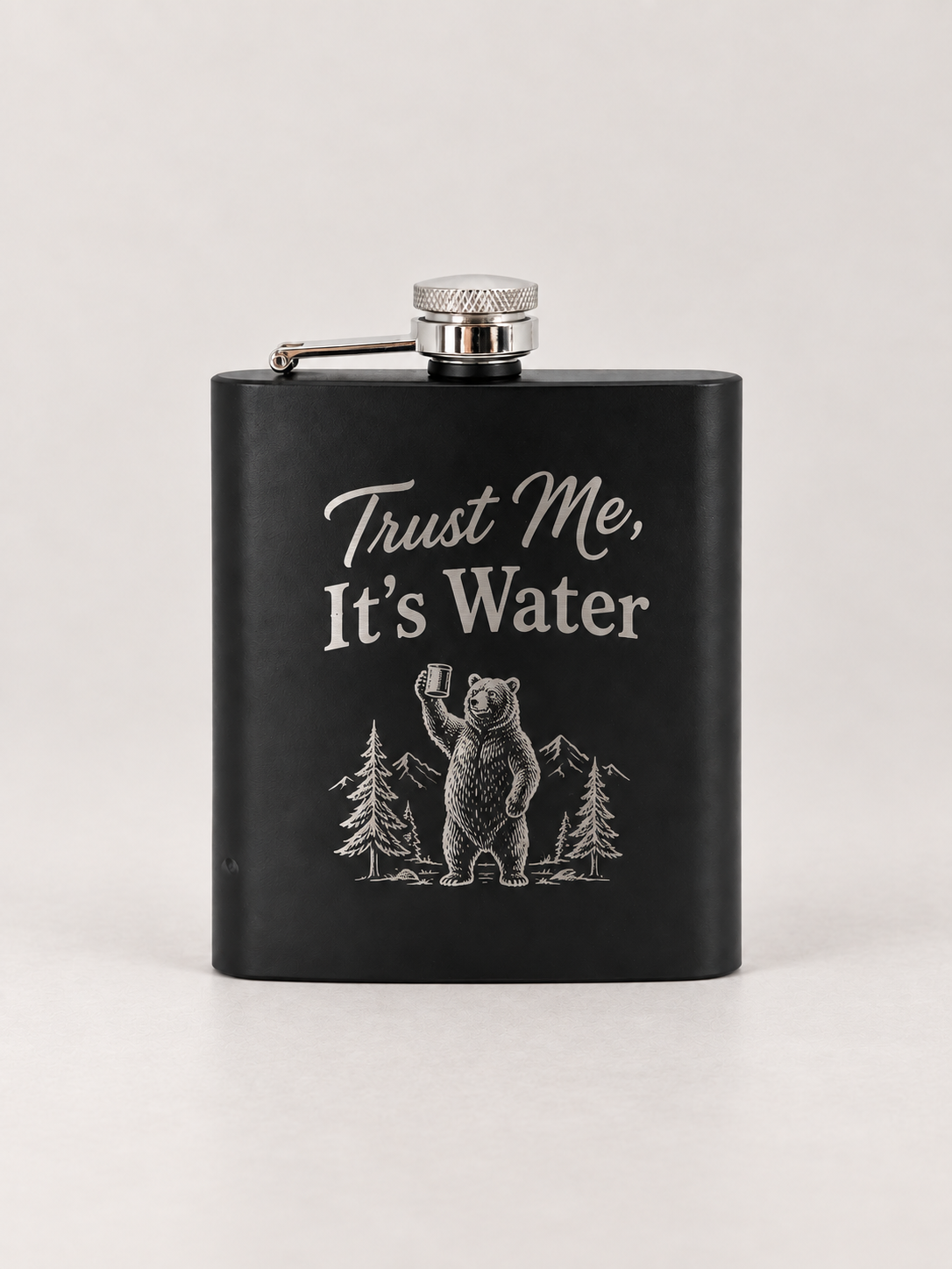 Matte Black Stainless Steel Flask