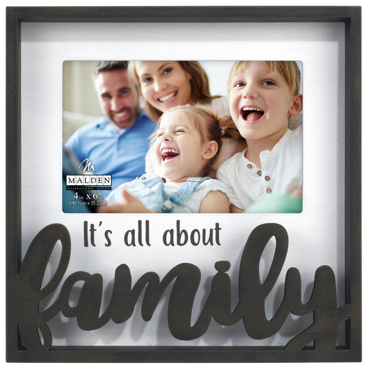 Malden 4x6 It's All About Family Shadowbox Frame
