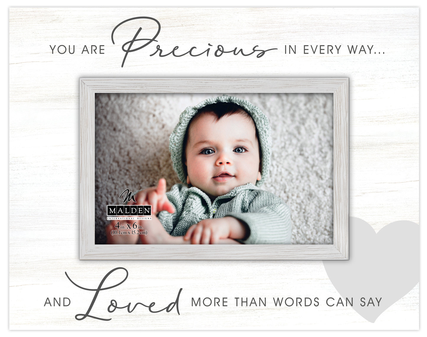 Malden 4x6 Precious and Loved Baby Photo Frame
