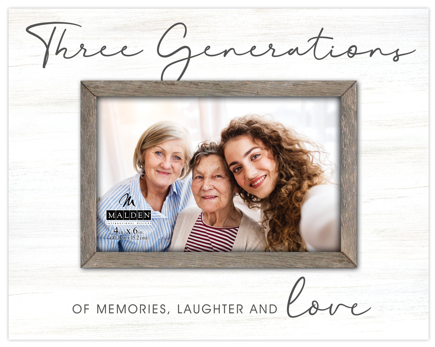 Malden 4x6  Three Generations Photo Frame